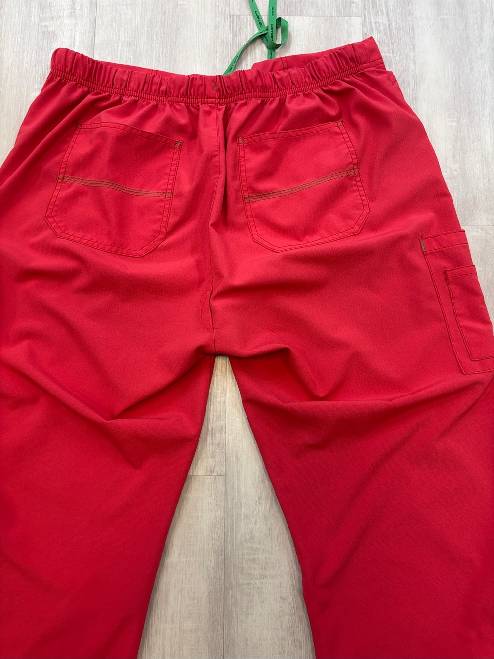 Carhartt Scrub Set Top & Pants adjustable waist Fushia with Green Trim XLarge - Picture 10 of 13